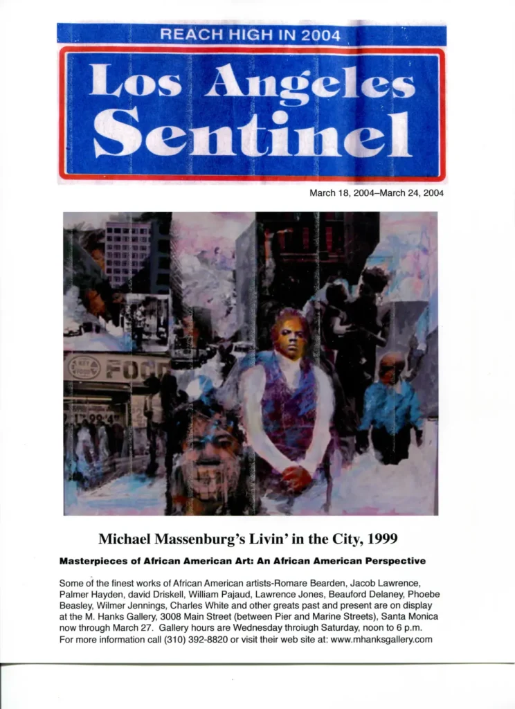 A newspaper with an image of people in the background.